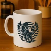 Eagle With American Flag Coffee Mug thumb 4