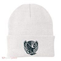 Eagle With American Flag Beanie thumb 0