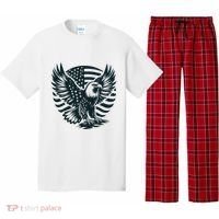 Eagle With American Flag Pajama Set thumb 0