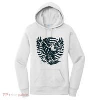 Eagle With American Flag Women's Hoodie thumb 0