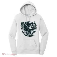 Eagle With American Flag Women's Hoodie thumb 0