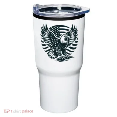 Eagle With American Flag Tumbler