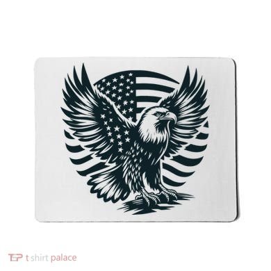 Eagle With American Flag Mousepad