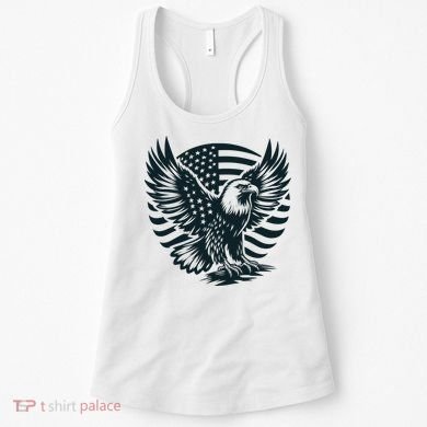 Eagle With American Flag Women's Tank Top