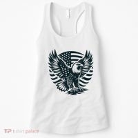 Eagle With American Flag Women's Tank Top thumb 0