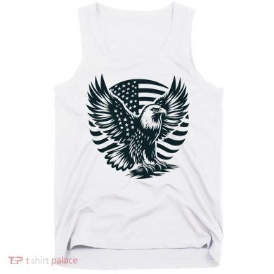 Eagle With American Flag Tank Top