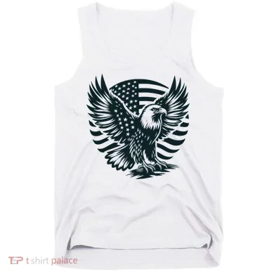 Eagle With American Flag Tank Top