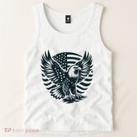 Eagle With American Flag Tank Top thumb 2