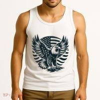 Eagle With American Flag Tank Top thumb 3