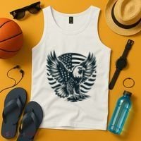 Eagle With American Flag Tank Top thumb 4