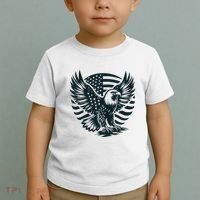 Eagle With American Flag Toddler T-Shirt thumb 2