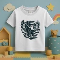 Eagle With American Flag Toddler T-Shirt thumb 3