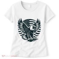Eagle With American Flag Women's T-Shirt thumb 0