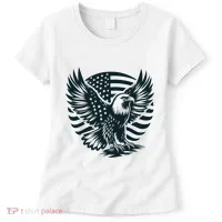 Eagle With American Flag Women's T-Shirt thumb 0