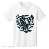 Eagle With American Flag Kids T-Shirt thumb 0