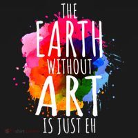 Earth Without Art Is Just Eh Funny Art Teacher Artist Women's Hoodie thumb 2