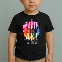 Earth Without Art Is Just Eh Funny Art Teacher Artist Toddler T-Shirt thumb 2