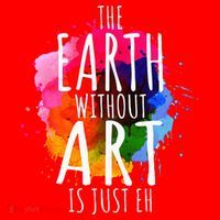 Earth Without Art Is Just Eh Painting Artist Pun Art Teacher  Santa Hat thumb 1