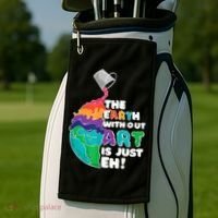 Earth Without Art Is Just EH Golf Towel thumb 2