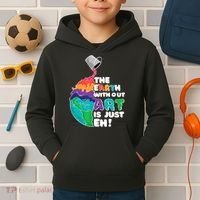 Earth Without Art Is Just EH Kids Hoodie thumb 2