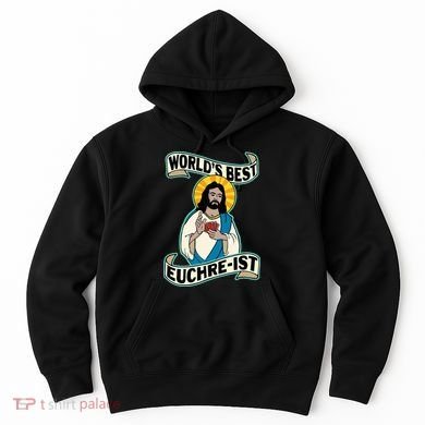 Euchre WorldS Best Euchre Ist Jesus Pun Hoodie