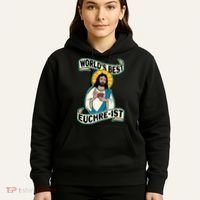 Euchre WorldS Best Euchre Ist Jesus Pun Hoodie thumb 5
