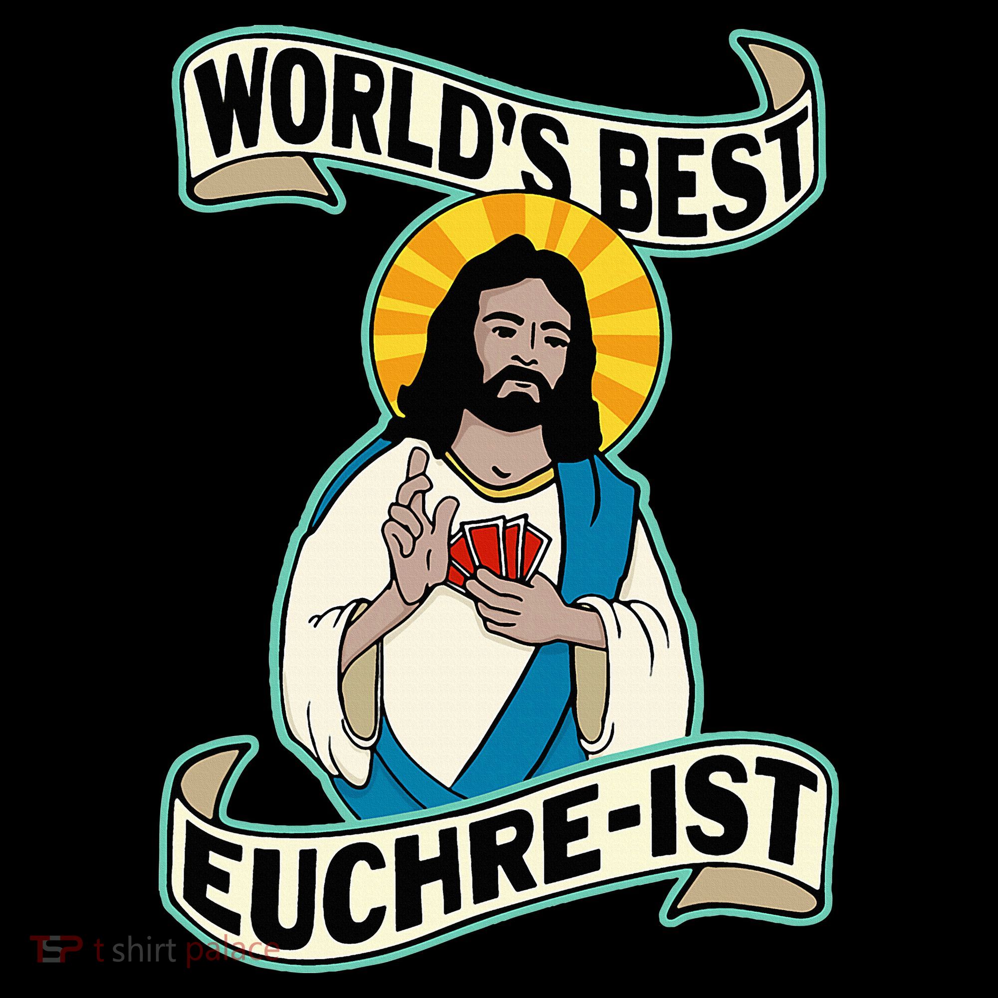 Euchre WorldS Best Euchre Ist Jesus Pun Sweatshirt