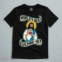 Euchre WorldS Best Euchre Ist Jesus Pun T-Shirt thumb 5