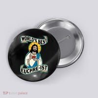 Euchre WorldS Best Euchre Ist Jesus Pun Button thumb 0