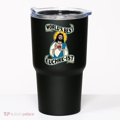 Euchre WorldS Best Euchre Ist Jesus Pun Tumbler