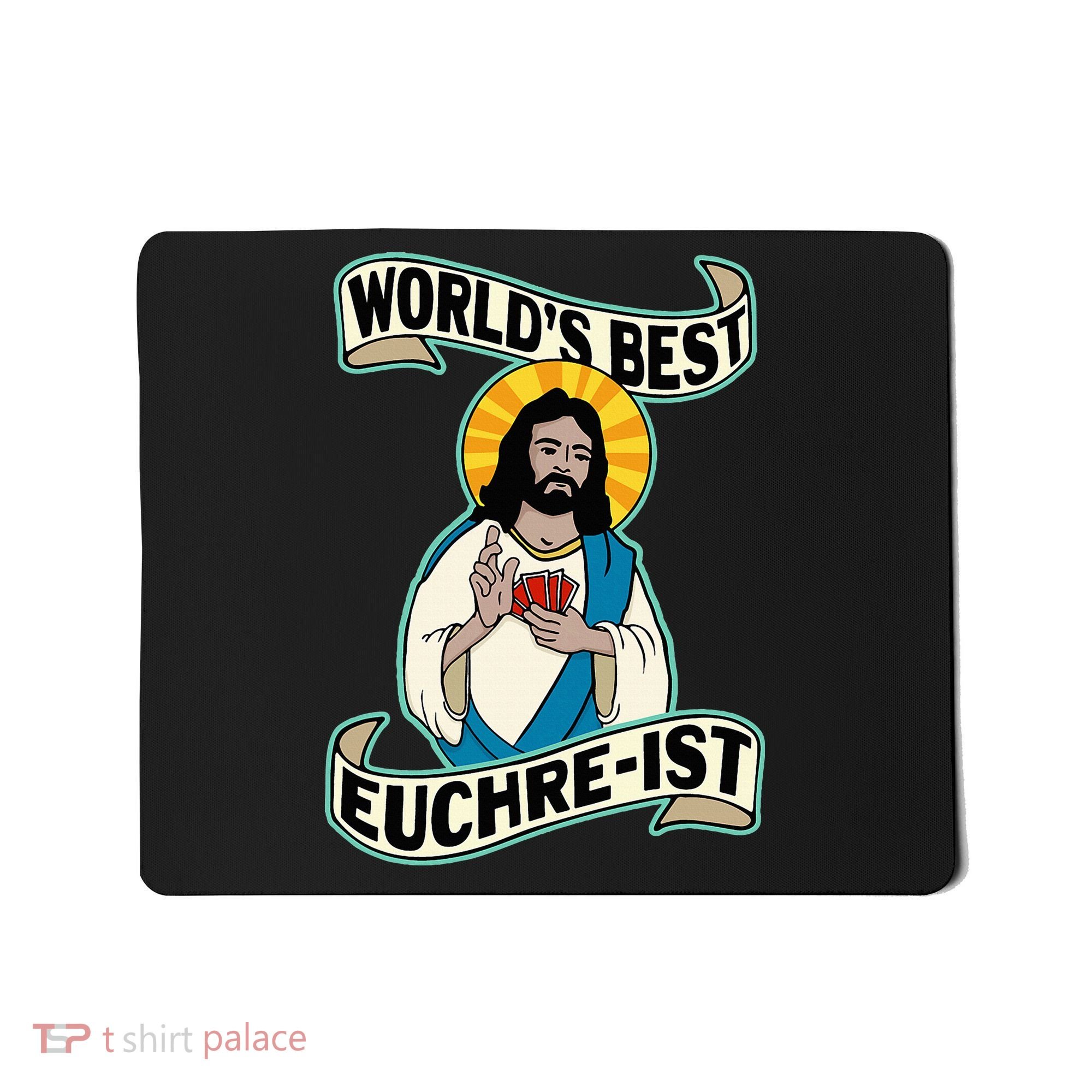 Euchre WorldS Best Euchre Ist Jesus Pun Mousepad