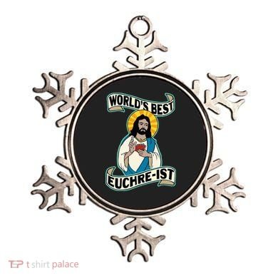 Euchre WorldS Best Euchre Ist Jesus Pun Ornament