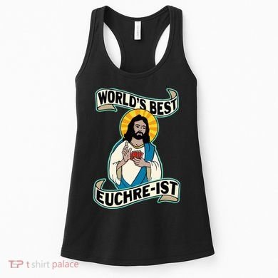 Euchre WorldS Best Euchre Ist Jesus Pun Women's Tank Top