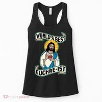 Euchre WorldS Best Euchre Ist Jesus Pun Women's Tank Top thumb 0