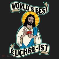 Euchre WorldS Best Euchre Ist Jesus Pun Hat thumb 2