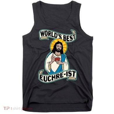 Euchre WorldS Best Euchre Ist Jesus Pun Tank Top