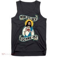 Euchre WorldS Best Euchre Ist Jesus Pun Tank Top thumb 0