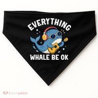 Everything Whale Be OK USA-Made Doggie Bandana thumb 0