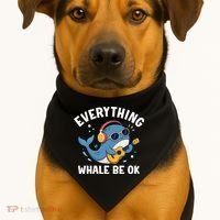 Everything Whale Be OK USA-Made Doggie Bandana thumb 1