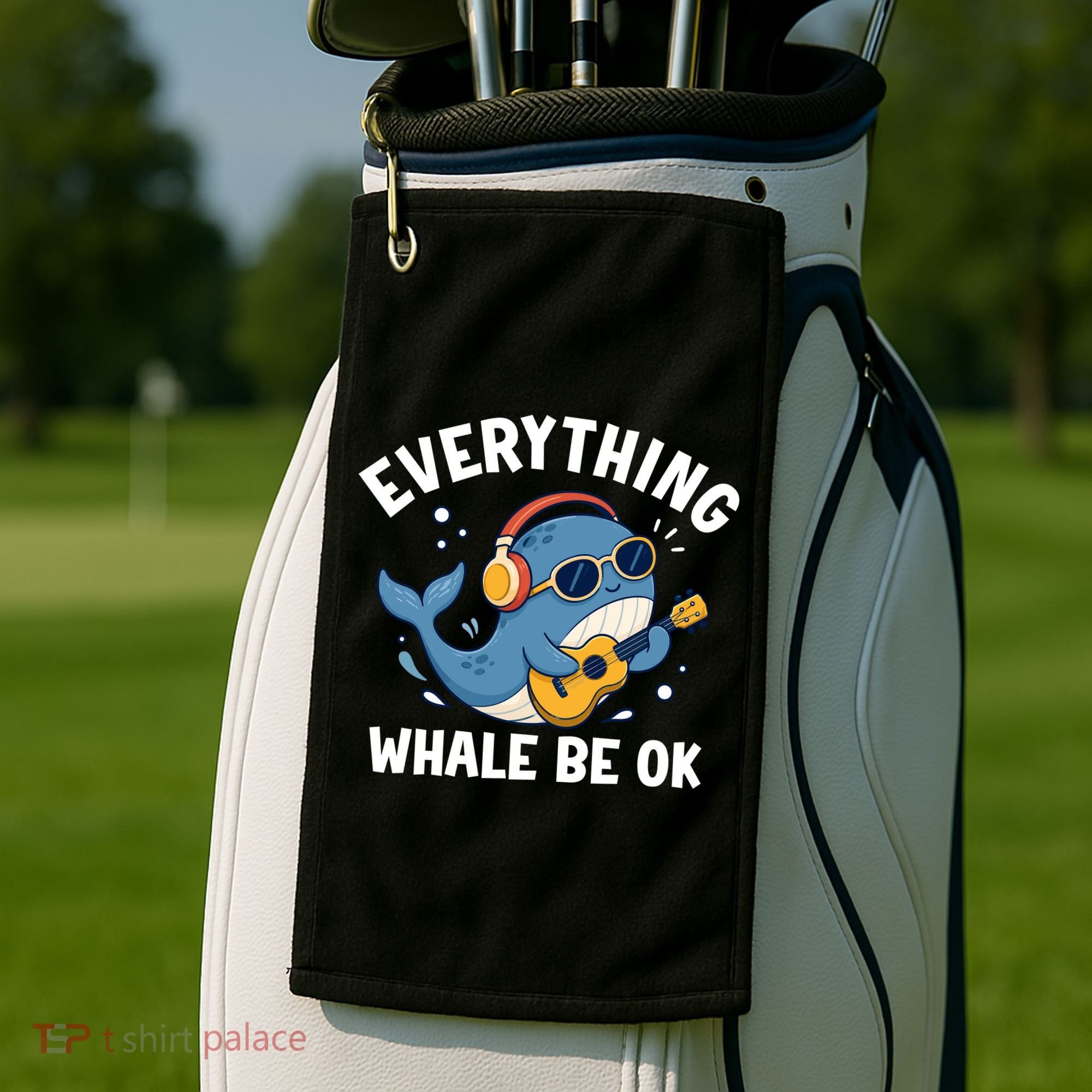 Everything Whale Be OK Golf Towel