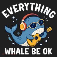 Everything Whale Be OK Golf Towel thumb 3