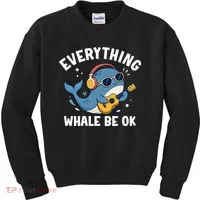 Everything Whale Be OK Kids Sweatshirt thumb 0