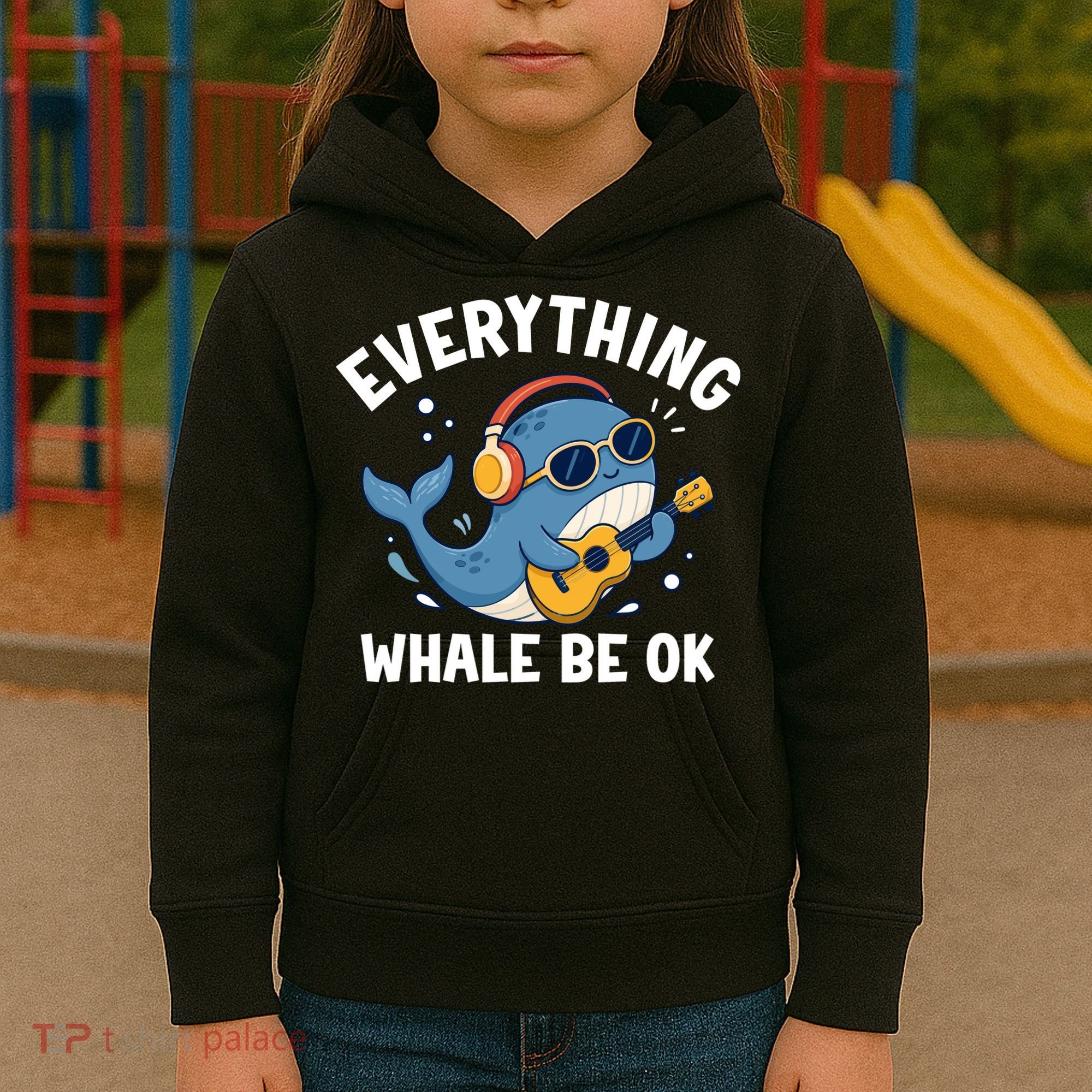 Everything Whale Be OK Kids Hoodie