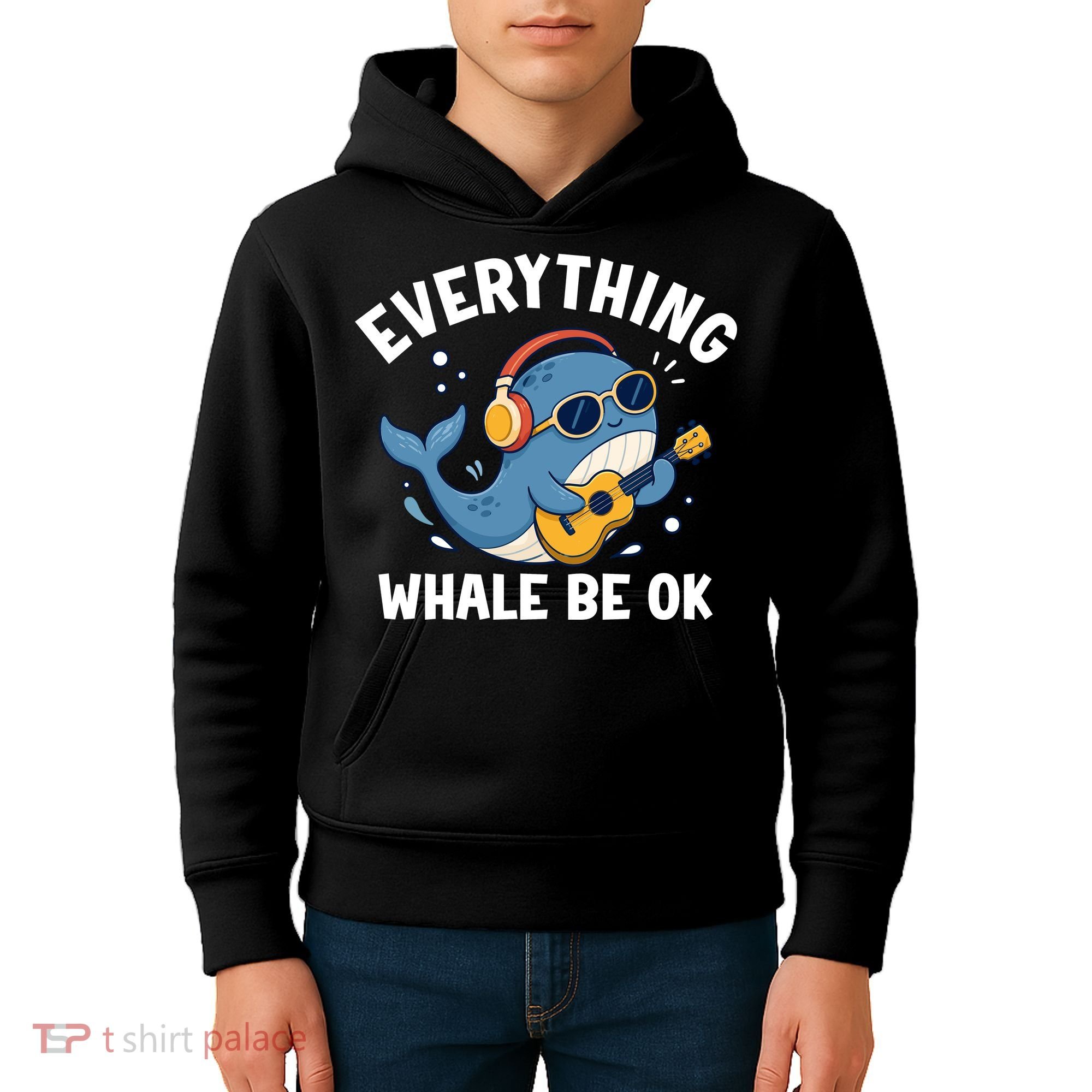 Everything Whale Be OK Kids Hoodie