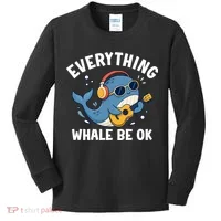 Everything Whale Be OK Kids Long Sleeve Shirt thumb 0