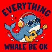 Everything Whale Be OK Santa Hat thumb 1