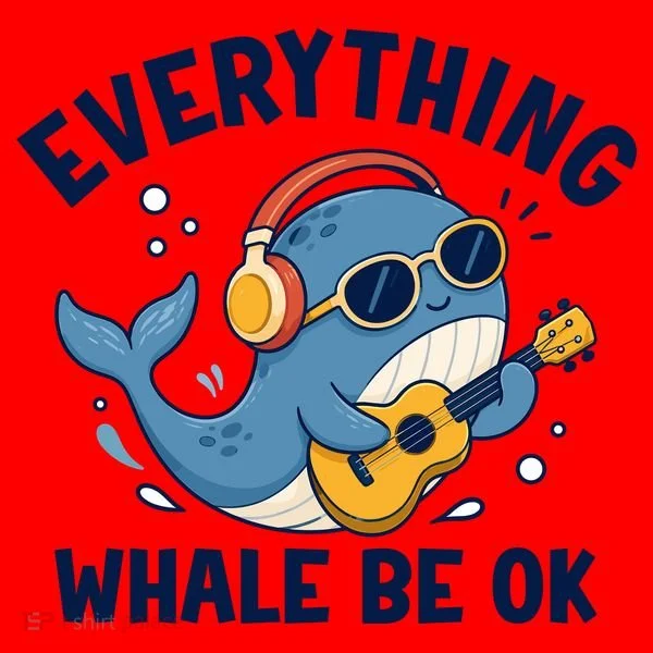 Everything Whale Be OK Santa Hat