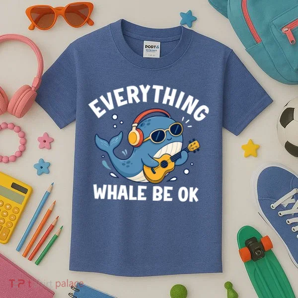 Everything Whale Be OK Kids T-Shirt