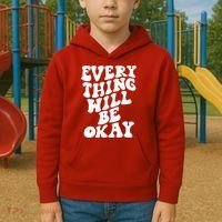 Everything Will Be Okay Kids Hoodie thumb 2