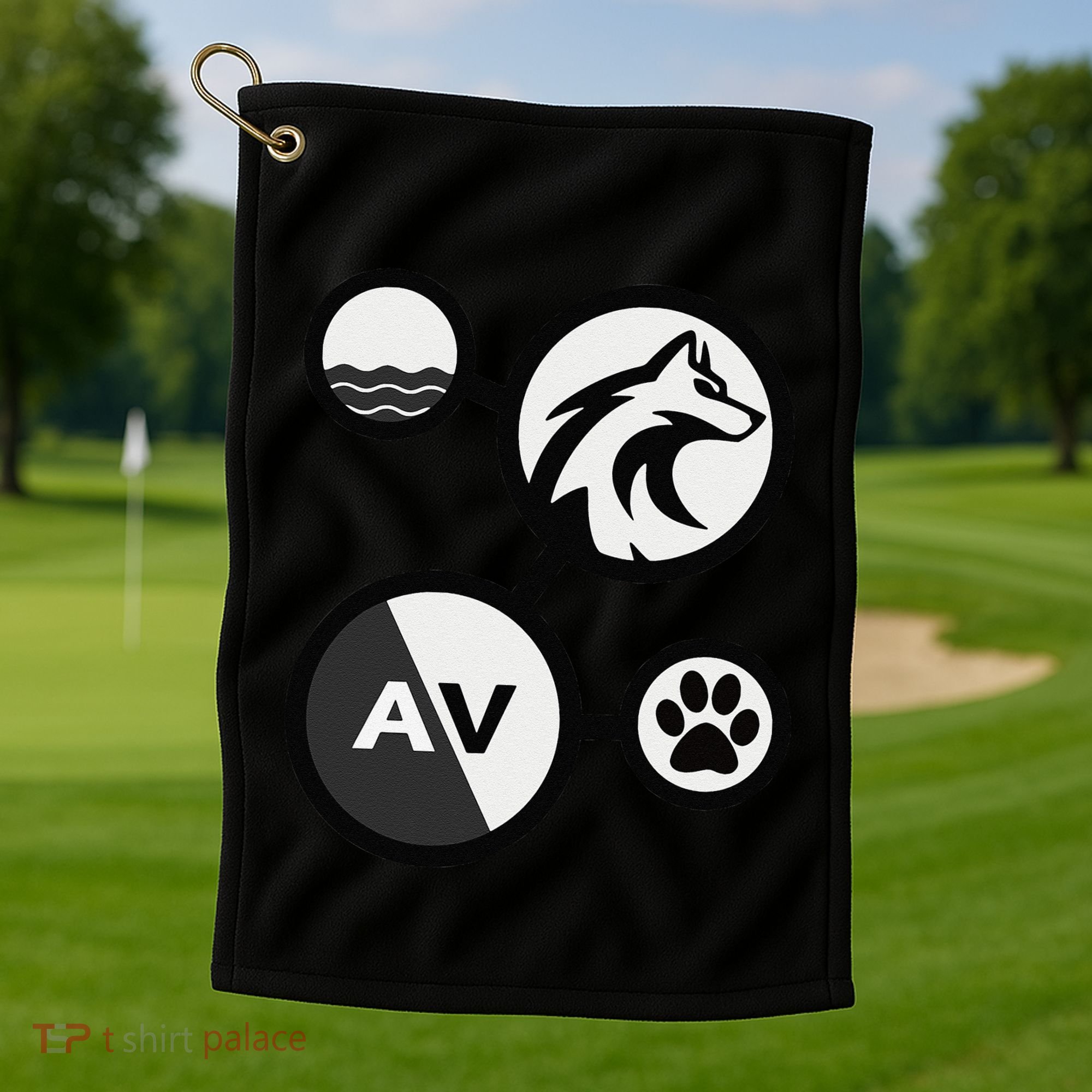 Elemental Waterwolf Golf Towel
